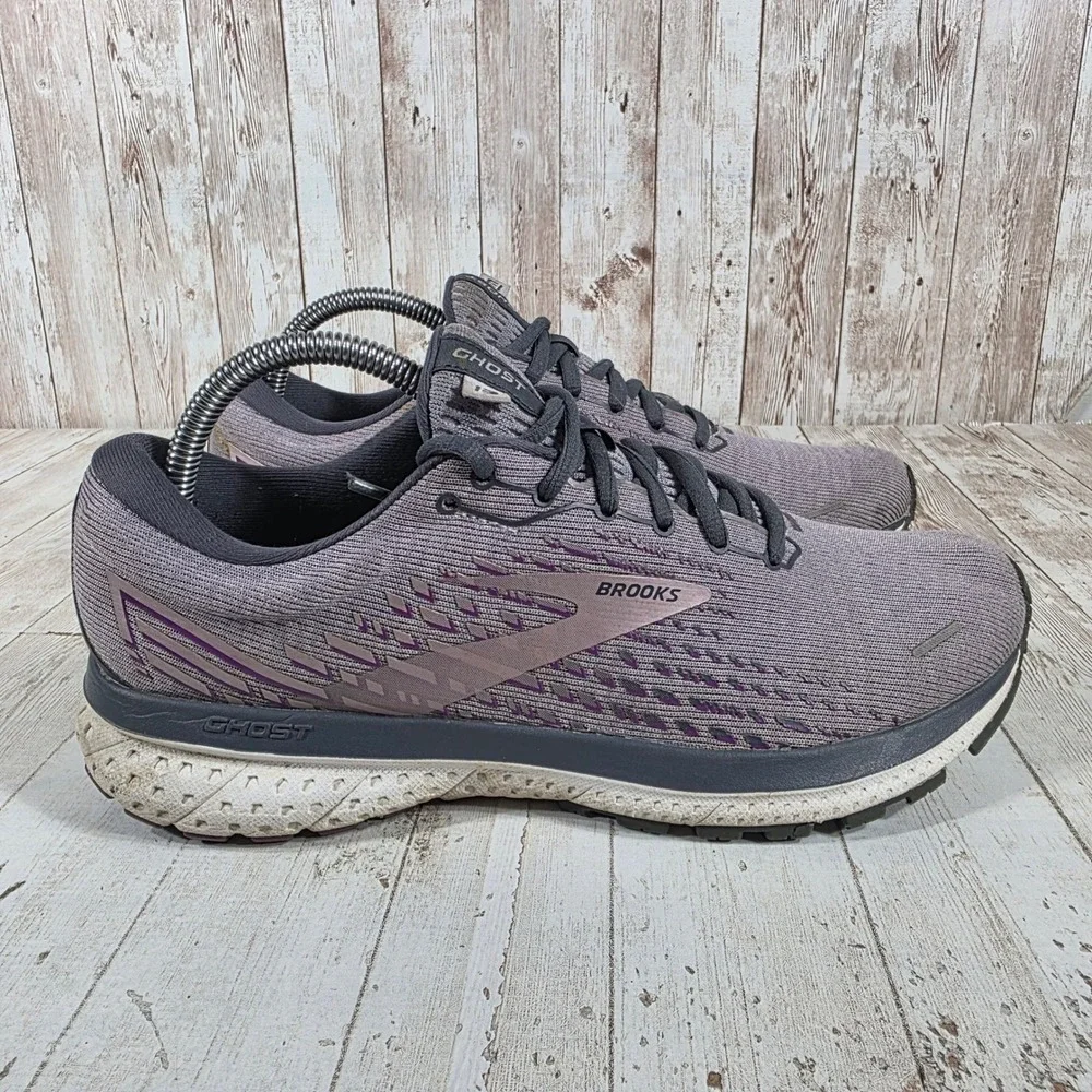 Brooks Ghost 13 Womens Running Shoes Purple Grey 1203381B550 Size 9 B Medium